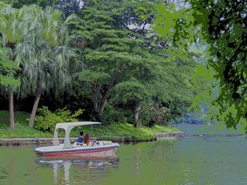 Boats in river