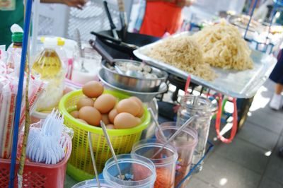 Close-up of food for sale at market stall