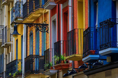 Low angle view of buildings in city