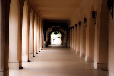 Empty corridor of building