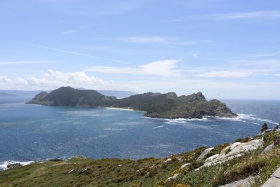 Scenic view of cloudy sky over sea