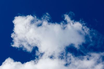 Low angle view of clouds in blue sky