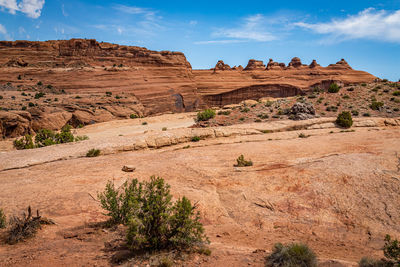 Scenic view of desert against sky