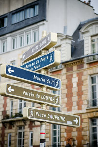 Low angle view of road sign