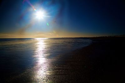 View of sea at sunset