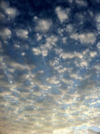 Low angle view of cloudy sky