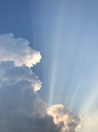 Low angle view of clouds in sky