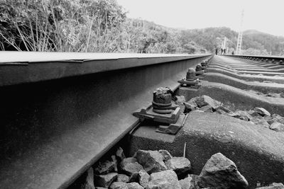 View of railroad tracks and bridge