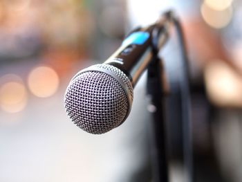 Close-up of lighting equipment