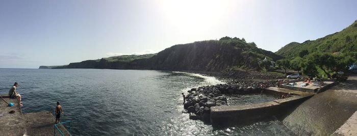 Panoramic view of sea against sky