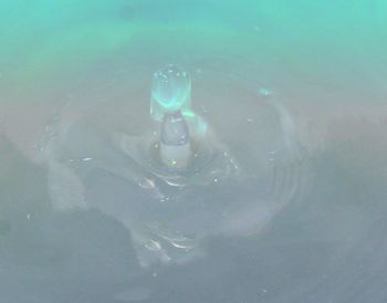 Portrait of man swimming in pool