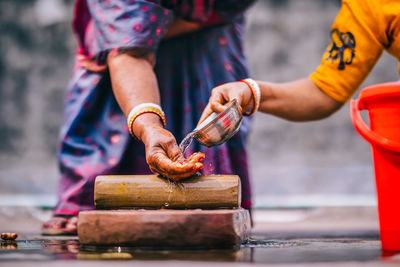 This is the part one of indian the hindu wedding rituals. close-up.