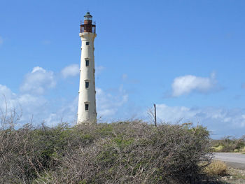 Low angle view of tower against sky