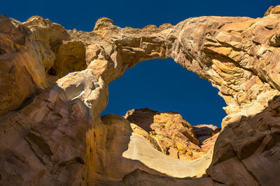 Scenic view of rock formations in canyon