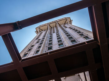Low angle view of building against clear sky