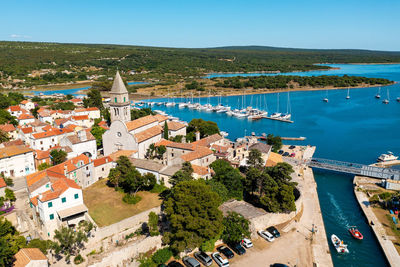 The historic old town of osor on cres island, the adriatic sea, croatia