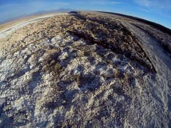 High angle view of sea against sky