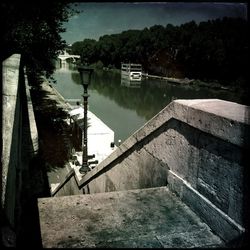 Reflection of built structures in water