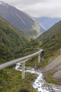 Scenery around arthurs pass in the south alps of new zealand