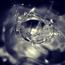 Close-up of bubbles in water