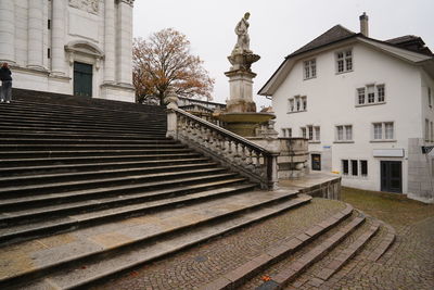 Low angle view of statue of building