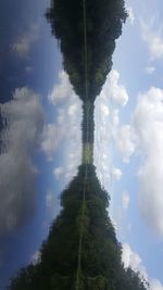 Scenic view of trees against sky