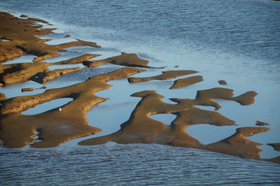 High angle view of beach