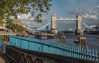 Bridge over river in city