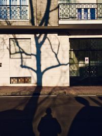 Shadow of building on street