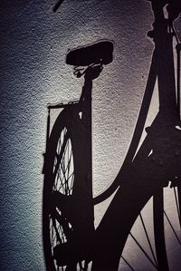 Close-up of shadow on metal