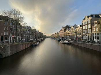 Canal amidst buildings in city