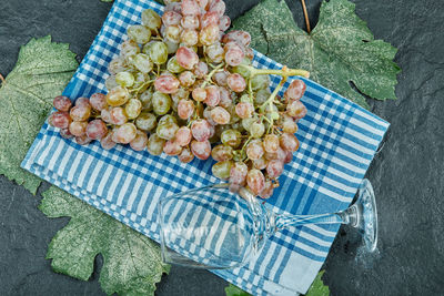 High angle view of fruits on plant