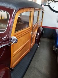 Close-up of yellow car