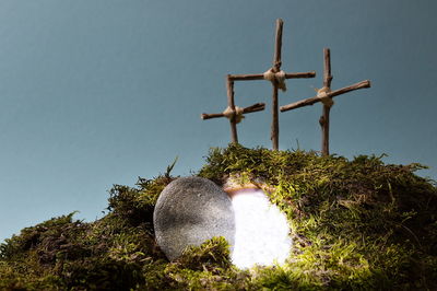 Cross against clear sky