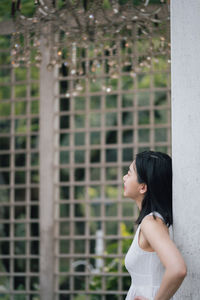 Young woman looking away