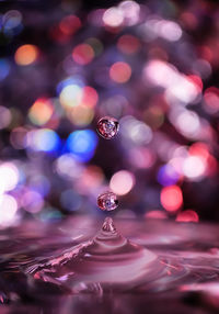 Close-up of illuminated lighting equipment