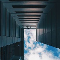 Low angle view of modern building against sky