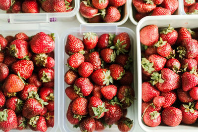 Full frame shot of strawberries