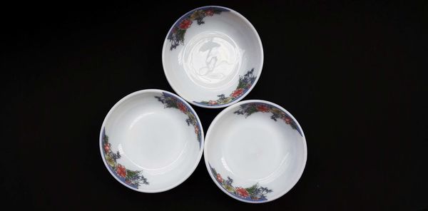 High angle view of tea served on table against black background