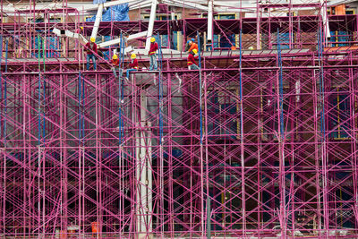 People working at construction site