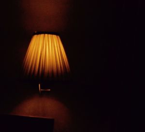Illuminated lights in dark room