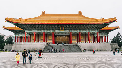 Group of people in front of temple