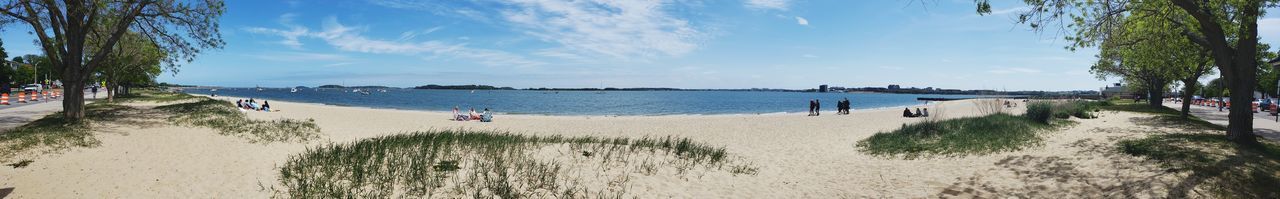 Panoramic view of beach against sky