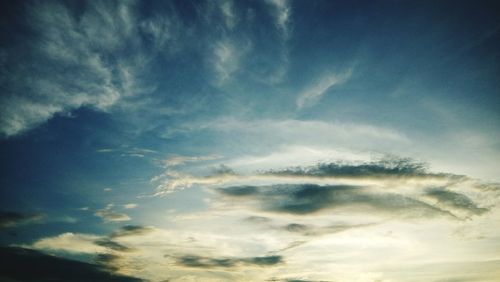 Low angle view of cloudy sky