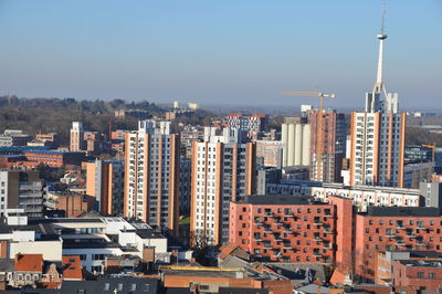 Aerial view of buildings in city
