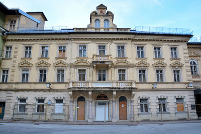 Low angle view of building against sky