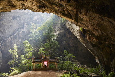 Temple inside phraya nakhon cave in khao sam roi yot national park, hua hin, thailand