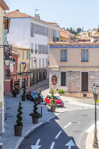 Beautiful houses and plants in the center of saint jean cap ferrat
