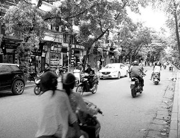 People walking on street