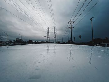 Scenic view of snow covered landscape